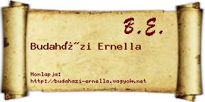 Budaházi Ernella névjegykártya